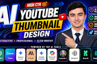 be your expert youtube thumbnail and graphic designer