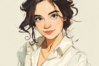 draw portrait avatar cartoon from photo