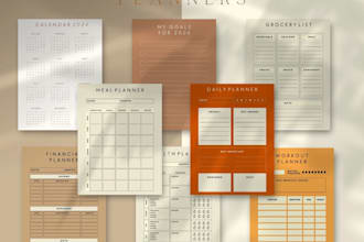 design planner journal and calendar print and digital