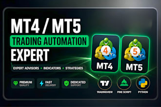 develop mt4 eas, mt5 eas and algorithmic trading solutions