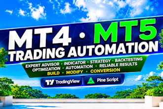 develop mt4 eas, mt5 eas and algorithmic trading solutions