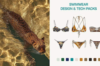 design swimwear collections and tech packs