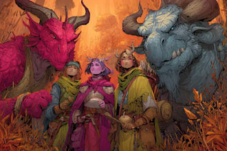 draw epic dnd party character illustrations for your tabletop rpg campaign
