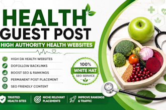publish high authority backlinks on health sites