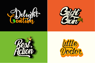 design modern and creative typography style logo or words