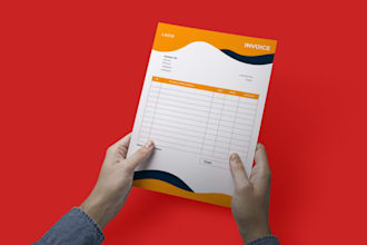 do stunning invoice, receipt and letterhead within 4 hours