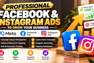 set up your meta ads, facebook ads, instagram ads campaign for leads and sales