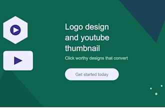design modern minimalist logo and youtube thumbnail