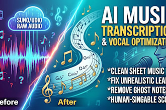 transcribe your ai music and optimize it for human singers