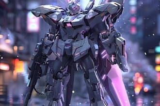 create custom mecha robot art