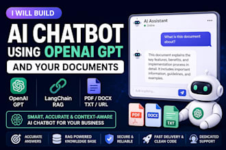 build ai chatbot using openai gpt and your documents