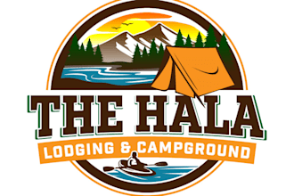 design a professional camp logo for your outdoor brand