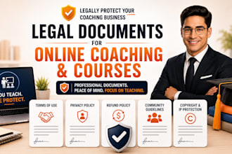 write terms and privacy policy for online course or coaching