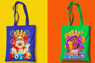 create a custom tote bag design
