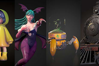 do hardsurface modelling and character modelling