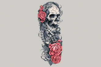create a tattoo design of tattoo sleeve