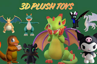 do custom 3d plush toy plushie amigurumi stuffed animal 3d model stl 3d printing