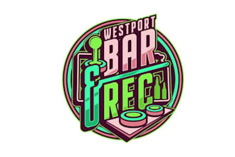 design monogram game arcade bar logo