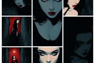 do noir, horror and dark comic books art