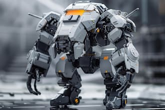 draw custom mecha robot