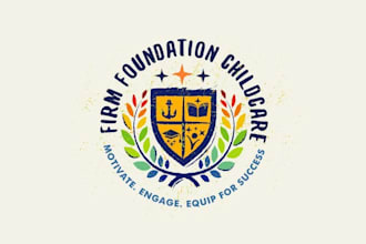 design academic fun preschool childcare logo