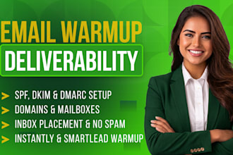 setup cold email and fix email deliverability with warmup