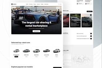 design a professional car rental website, dealership website, motor selling web