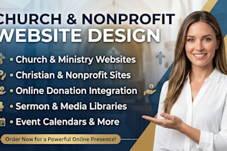 design church website ministry christian donation nonprofit sermon chari website