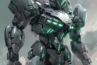 create custom mecha robot art