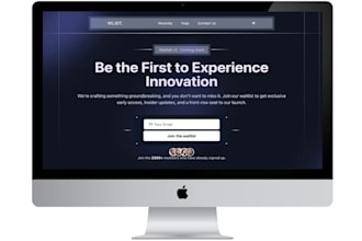 design waitlist landing page, lead capture page, opt in page, coming soon page