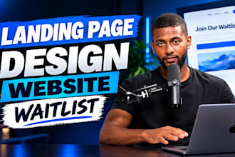 design waitlist landing page, lead capture page, opt in page, coming soon page