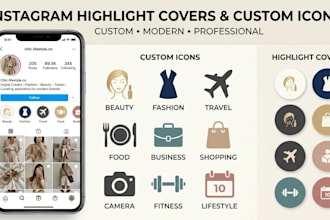 design custom instagram highlight covers and icons