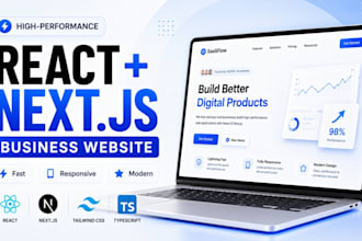 build a fast react next js business website