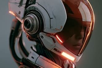 sci fi character illustration or sci fi character