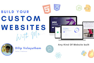build custom websites for business, portfolio, and startups