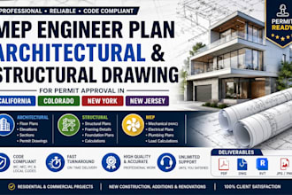 mep engineer plan architectural and structural drawing in california co ny nj