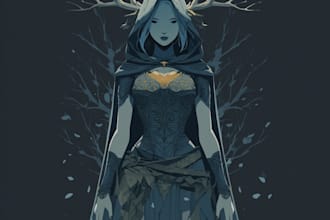 paint a dark fantasy portrait