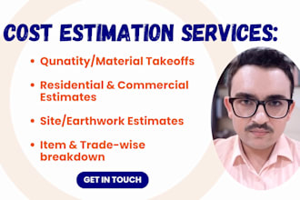do quantity takeoffs and cost estimation for contractors