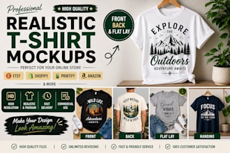 create premium t shirt mockups for etsy and shopify