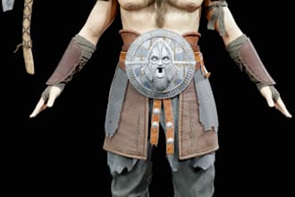 create 3d model creature for game, animation, film or video