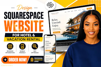 design squarespace agent website for hotel vacation rental airbnb website design