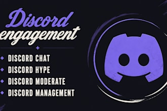 be your discord community manager and chat moderator