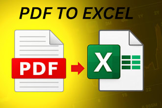 convert PDF invoices and receipts to excel