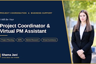 be your project coordinator and virtual project management assistant