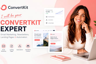 do convertkit email marketing, newsletter, kit landing page and automation