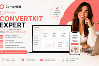 do convertkit email marketing, newsletter, kit landing page and automation
