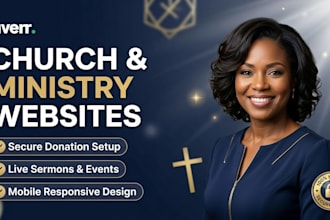 build a custom church website christian ministry  donation or nonprofit website