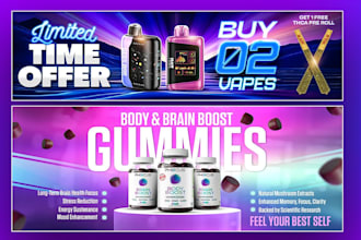 design website banner, web slider, and shopify banner