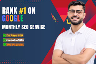 do complete monthly SEO service for your website
