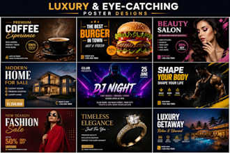 design professional marketing posters for your brand